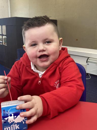 A big HIC welcome to our nursery newbie! He's settled well into Llwyncrwn Hearning Impaired class ❤️