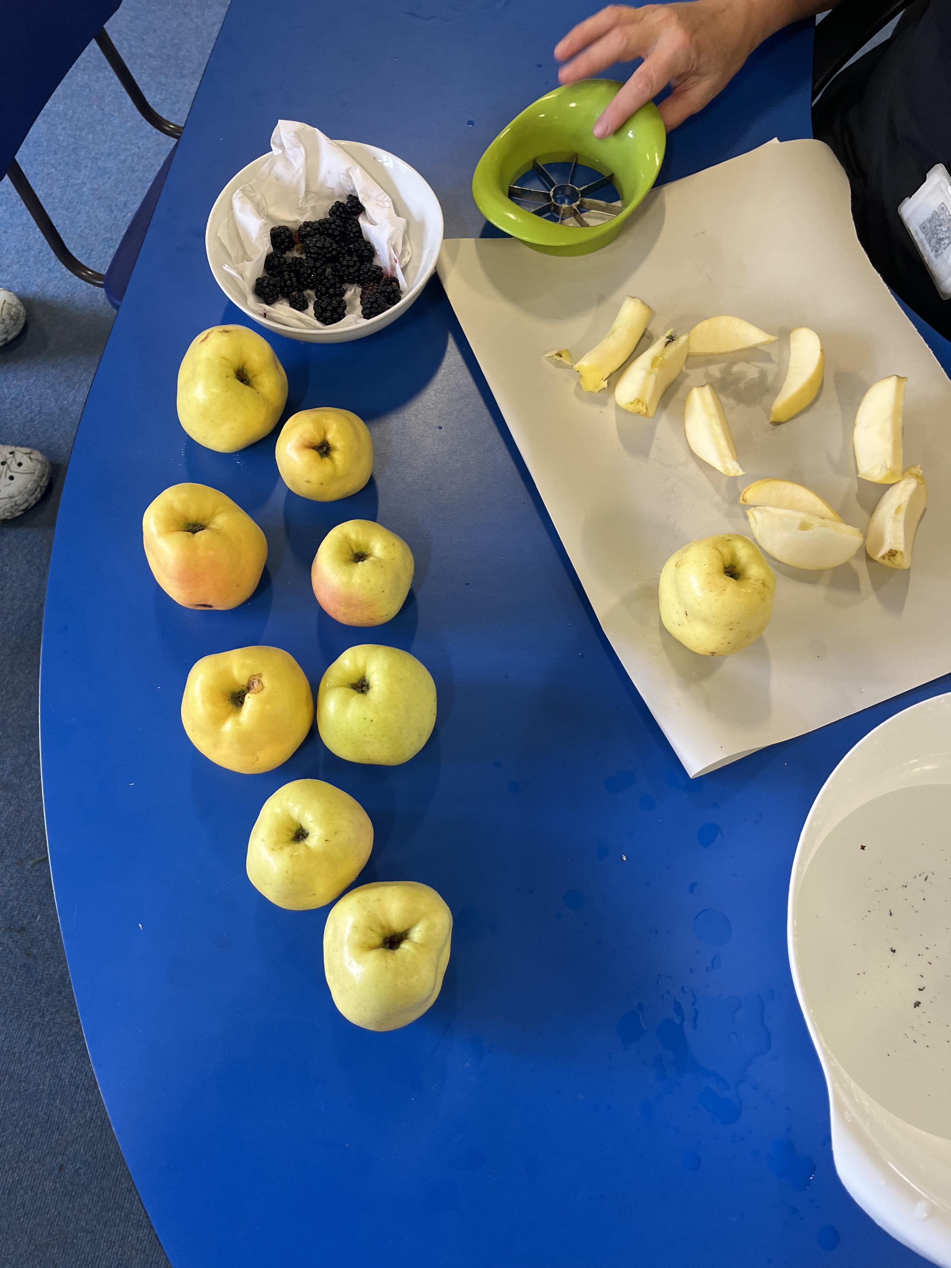 We picked fruit in our lovely school grounds today. 